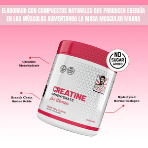 GlutePro Monohidrato de Creatina para Mujeres